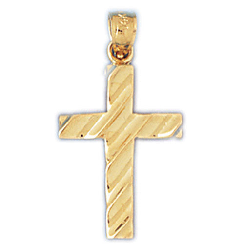 14K GOLD RELIGIOUS CHARM - SMALL CROSS #8246