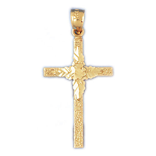 14K GOLD RELIGIOUS CHARM - SMALL CROSS #8254