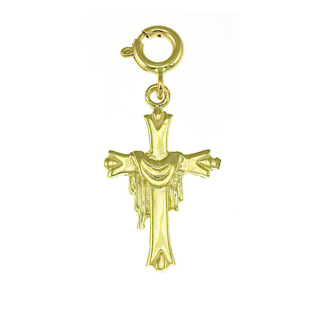 14K GOLD RELIGIOUS CHARM - SMALL CROSS #8257