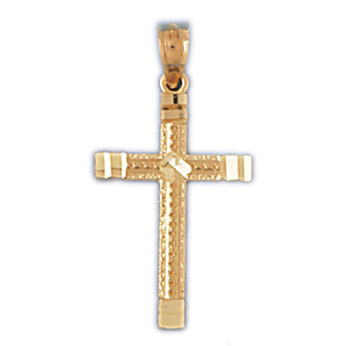 14K GOLD RELIGIOUS CHARM - SMALL CROSS #8274