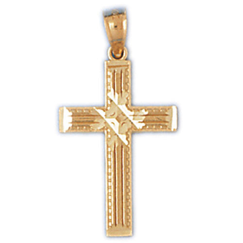 14K GOLD RELIGIOUS CHARM - SMALL CROSS #8275