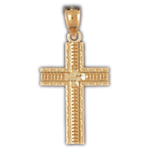 14K GOLD RELIGIOUS CHARM - SMALL CROSS #8276