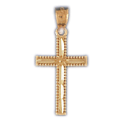 14K GOLD RELIGIOUS CHARM - SMALL CROSS #8277