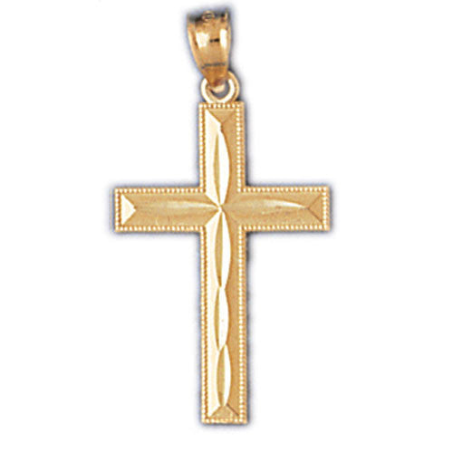 14K GOLD RELIGIOUS CHARM - SMALL CROSS #8278