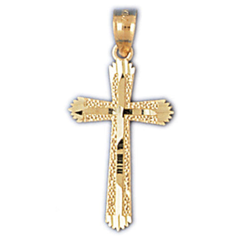 14K GOLD RELIGIOUS CHARM - SMALL CROSS #8280