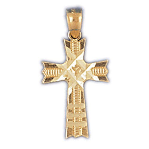 14K GOLD RELIGIOUS CHARM - SMALL CROSS #8282