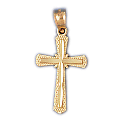 14K GOLD RELIGIOUS CHARM - SMALL CROSS #8289