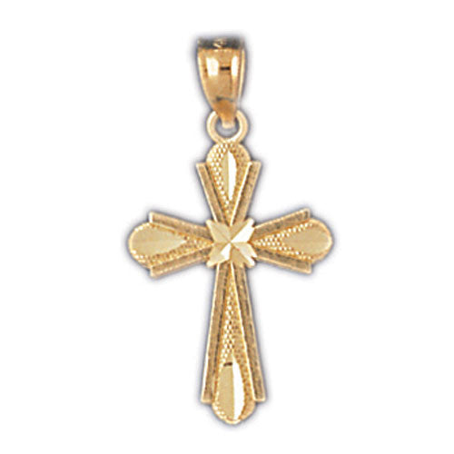 14K GOLD RELIGIOUS CHARM - SMALL CROSS #8291