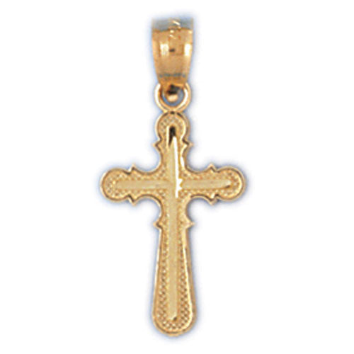 14K GOLD RELIGIOUS CHARM - SMALL CROSS #8293