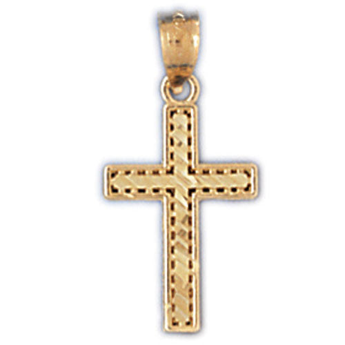 14K GOLD RELIGIOUS CHARM - SMALL CROSS #8294