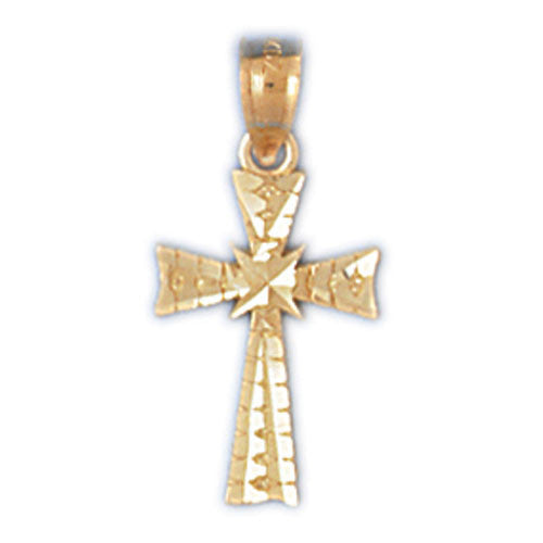14K GOLD RELIGIOUS CHARM - SMALL CROSS #8299