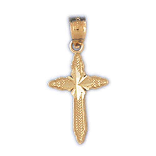 14K GOLD RELIGIOUS CHARM - SMALL CROSS #8302