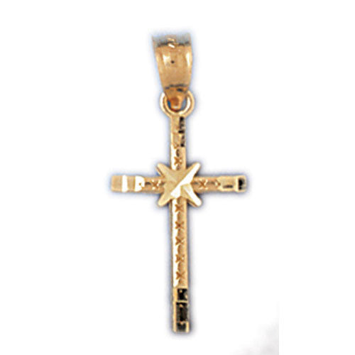 14K GOLD RELIGIOUS CHARM - SMALL CROSS #8303