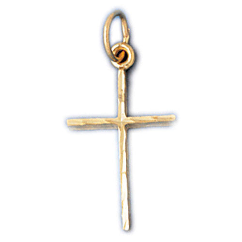 14K GOLD RELIGIOUS CHARM - SMALL CROSS #8306