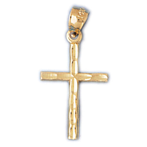 14K GOLD RELIGIOUS CHARM - SMALL CROSS #8307