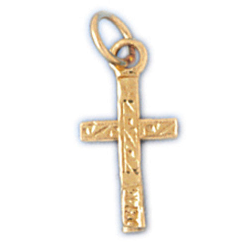 14K GOLD RELIGIOUS CHARM - SMALL CROSS #8310