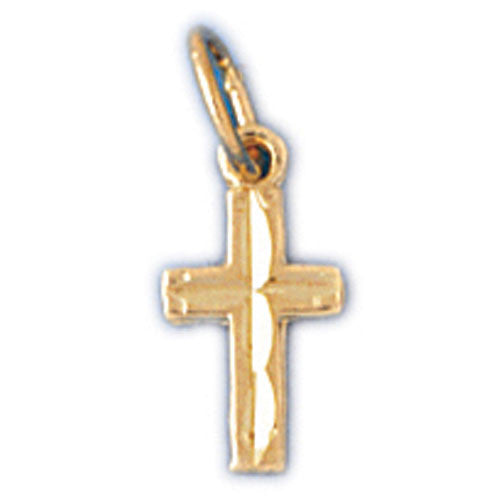 14K GOLD RELIGIOUS CHARM - SMALL CROSS #8311