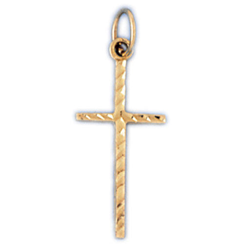 14K GOLD RELIGIOUS CHARM - SMALL CROSS #8312