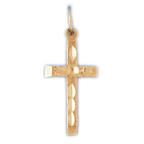 14K GOLD RELIGIOUS CHARM - SMALL CROSS #8313