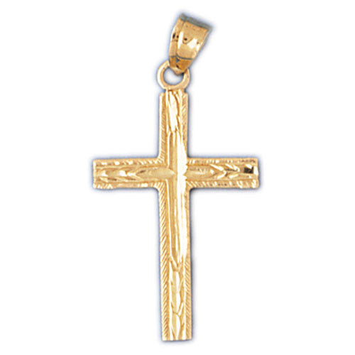 14K GOLD RELIGIOUS CHARM - SMALL CROSS #8316