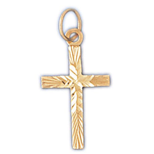 14K GOLD RELIGIOUS CHARM - SMALL CROSS #8317