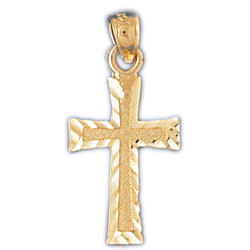 14K GOLD RELIGIOUS CHARM - SMALL CROSS #8319