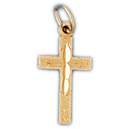 14K GOLD RELIGIOUS CHARM - SMALL CROSS #8320