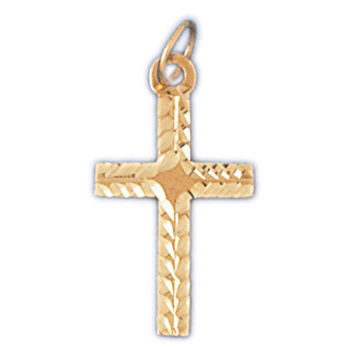 14K GOLD RELIGIOUS CHARM - SMALL CROSS #8321