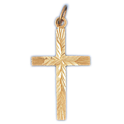 14K GOLD RELIGIOUS CHARM - SMALL CROSS #8322