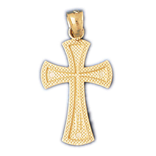 14K GOLD RELIGIOUS CHARM - SMALL CROSS #8324