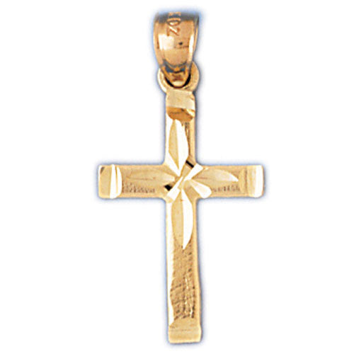14K GOLD RELIGIOUS CHARM - SMALL CROSS #8325