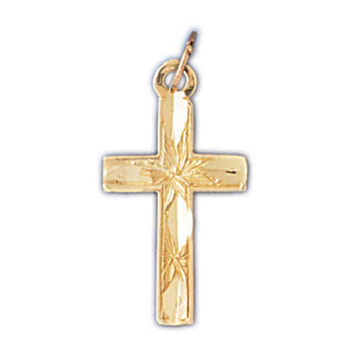 14K GOLD RELIGIOUS CHARM - SMALL CROSS #8326