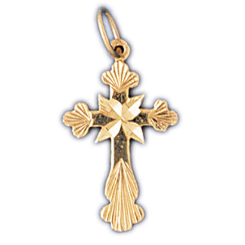 14K GOLD RELIGIOUS CHARM - SMALL CROSS #8327