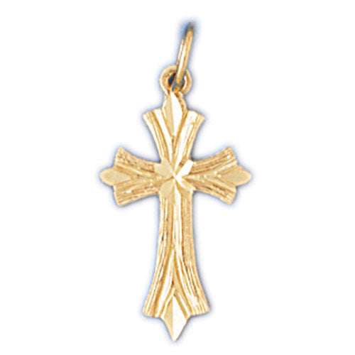14K GOLD RELIGIOUS CHARM - SMALL CROSS #8328