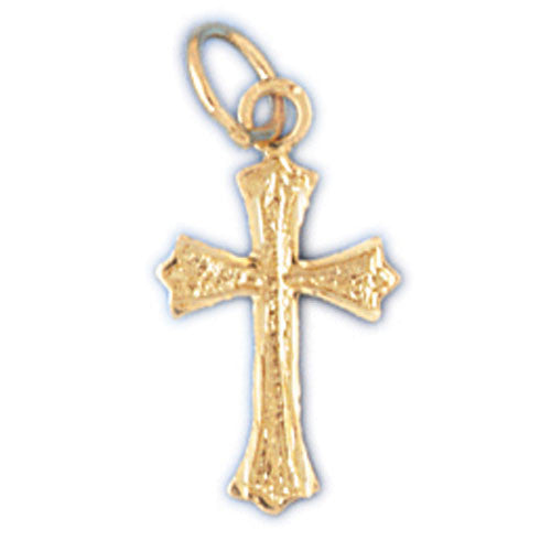 14K GOLD RELIGIOUS CHARM - SMALL CROSS #8329