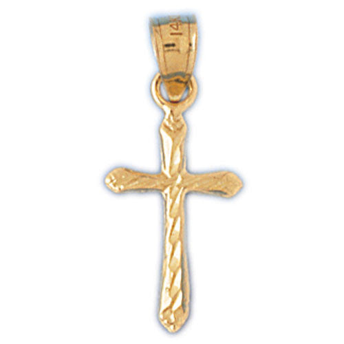 14K GOLD RELIGIOUS CHARM - SMALL CROSS #8331