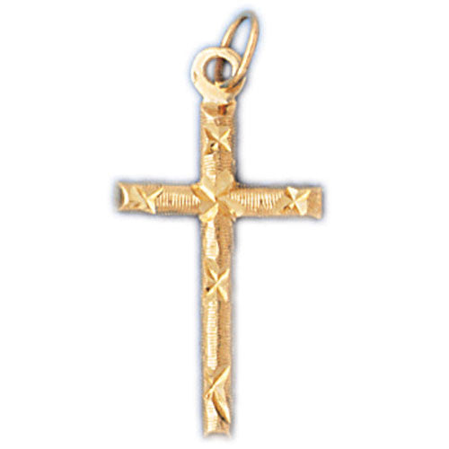 14K GOLD RELIGIOUS CHARM - SMALL CROSS #8332