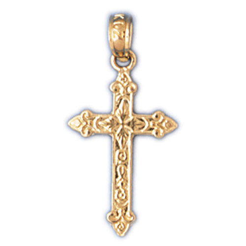 14K GOLD RELIGIOUS CHARM - SMALL CROSS #8334