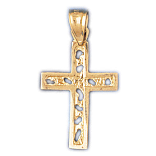 14K GOLD RELIGIOUS CHARM - SMALL CROSS #8335