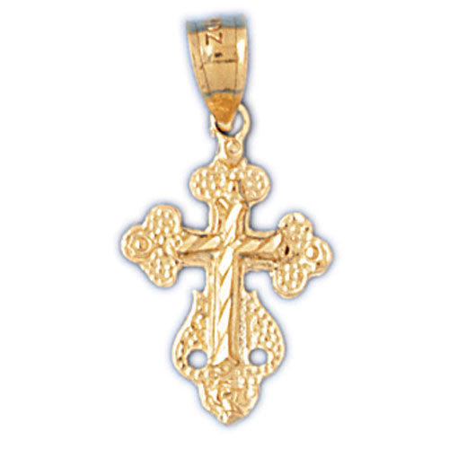 14K GOLD RELIGIOUS CHARM - SMALL CROSS #8337