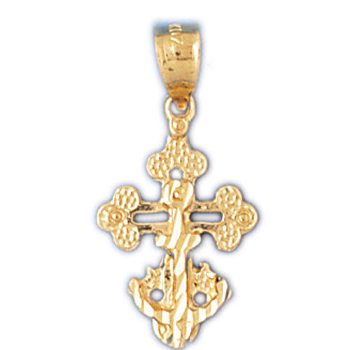 14K GOLD RELIGIOUS CHARM - SMALL CROSS #8338