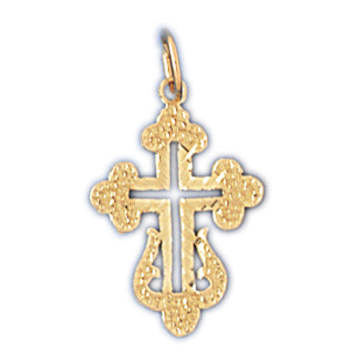 14K GOLD RELIGIOUS CHARM - SMALL CROSS #8339