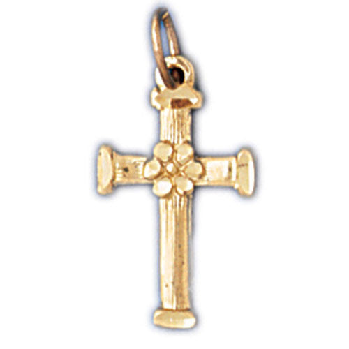 14K GOLD RELIGIOUS CHARM - SMALL CROSS #8341