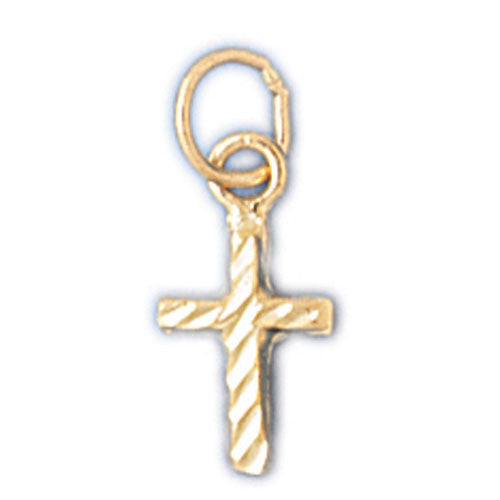 14K GOLD RELIGIOUS CHARM - SMALL CROSS #8343