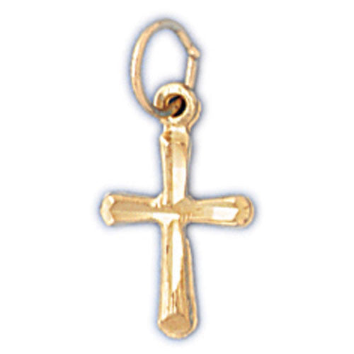 14K GOLD RELIGIOUS CHARM - SMALL CROSS #8344