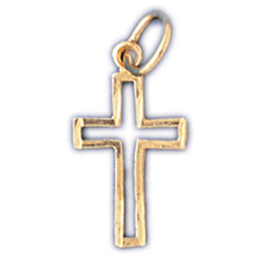 14K GOLD RELIGIOUS CHARM - SMALL CROSS #8345