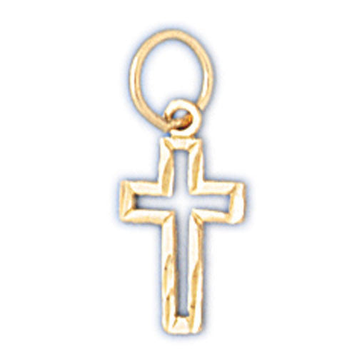 14K GOLD RELIGIOUS CHARM - SMALL CROSS #8346