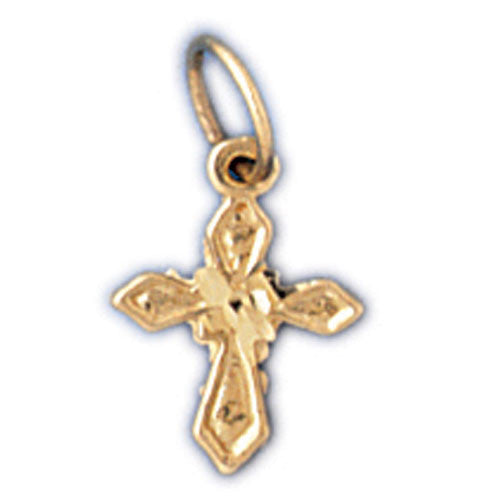 14K GOLD RELIGIOUS CHARM - SMALL CROSS #8350