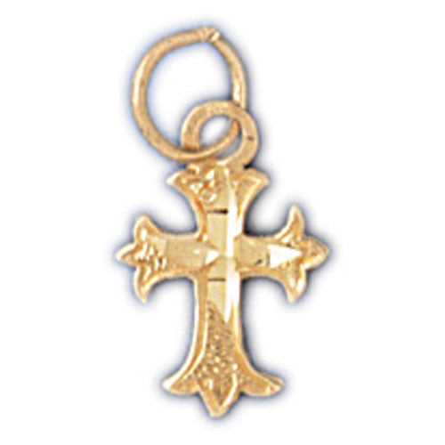 14K GOLD RELIGIOUS CHARM - SMALL CROSS #8353