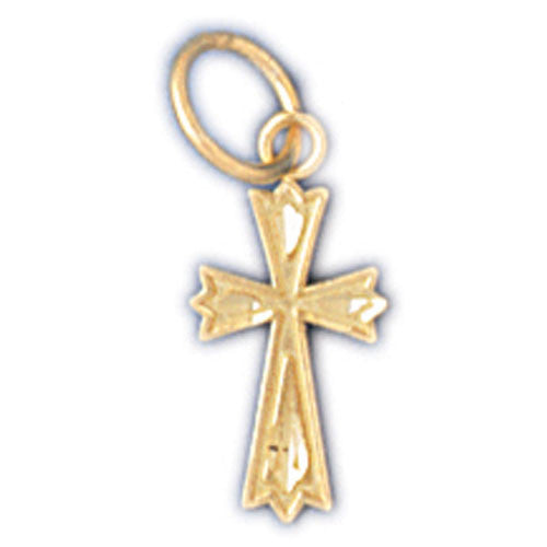 14K GOLD RELIGIOUS CHARM - SMALL CROSS #8355